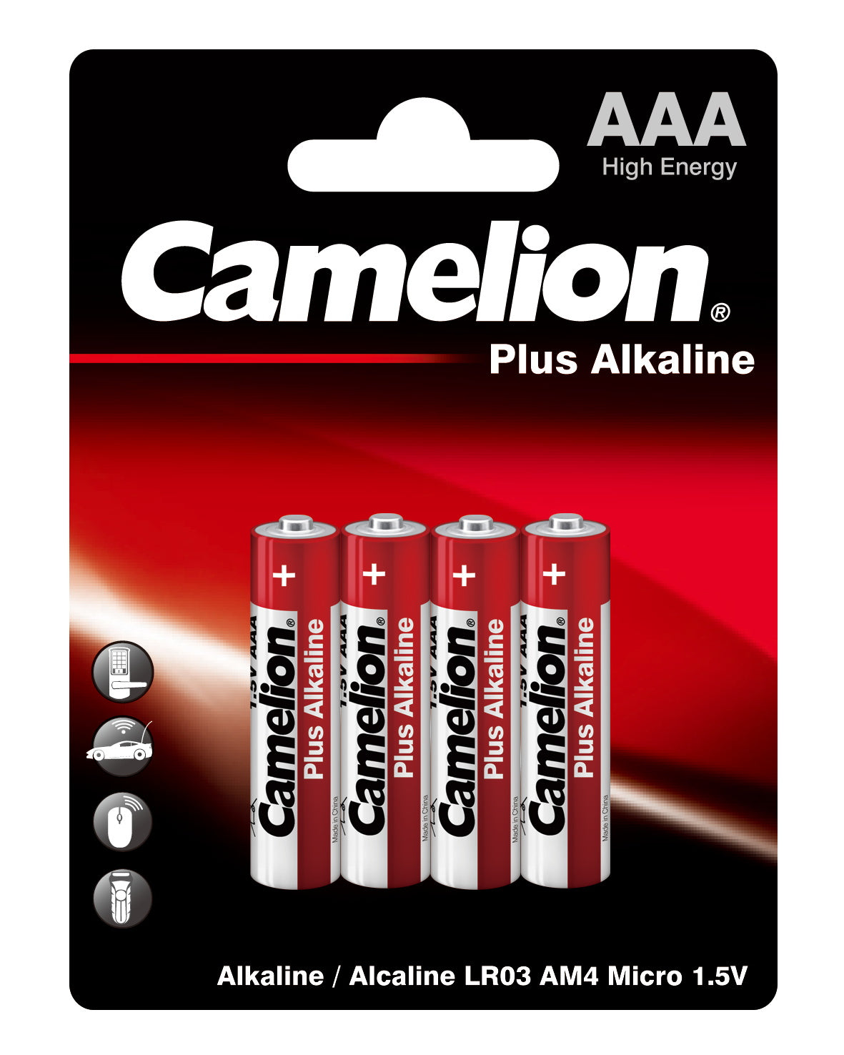 Camelion plus alkaline cell AAA4 pack of 4 cells high quality cell alkaline batteries