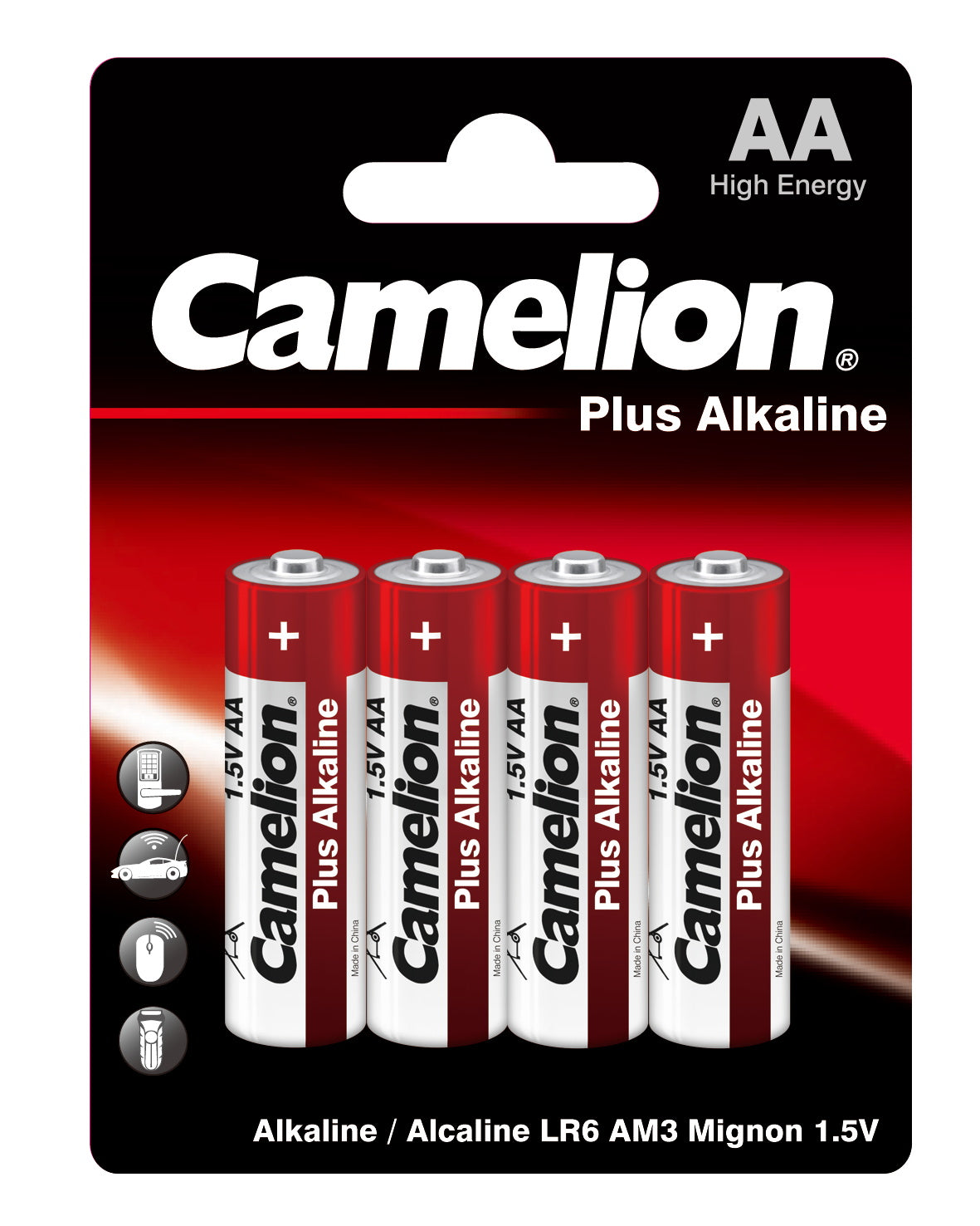 Camelion plus alkaline batteries - AA4 (4 batteries)